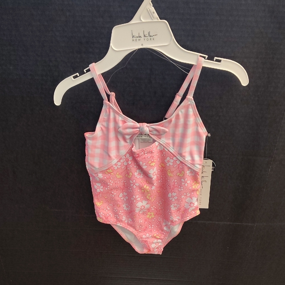 Pink Floral Baby Swimsuit